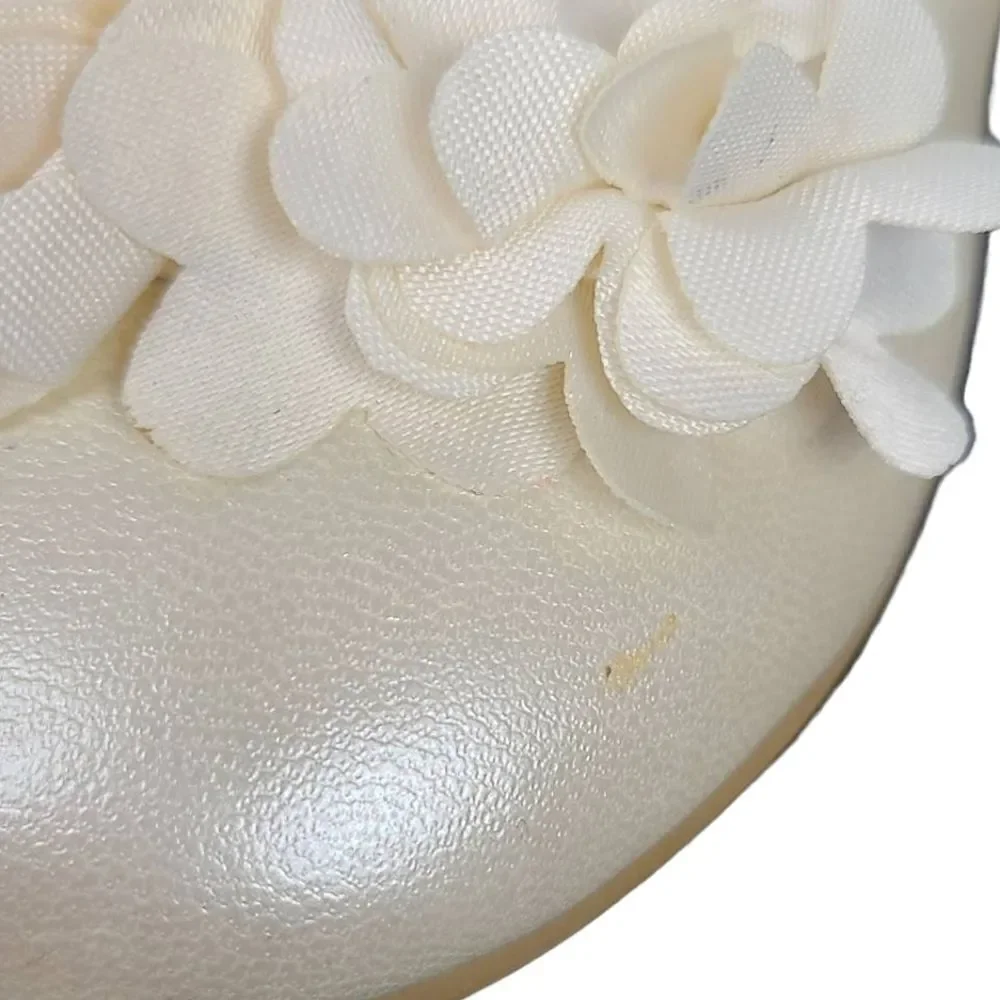NWT SmartFit Toddler Girl Size 7 Beige Cici Flower Girl Heel Fancy Dress Shoes